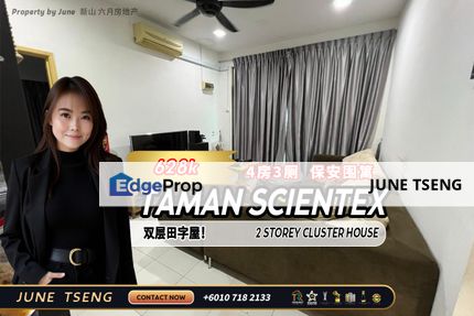 Taman Scientex Double Storey Cluster House For Sale, Johor, Pasir Gudang