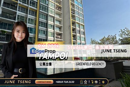 Greenfield Regency Studio Unit For Sale, Johor, Tampoi
