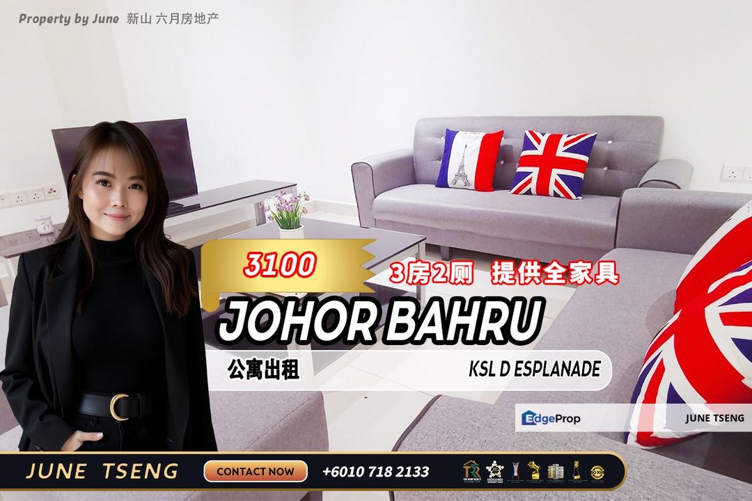 Ksl D Esplanade 3 Bedroom Unit For Rent, Johor, Johor Bahru