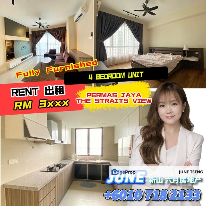 The Straits View 4 Bedroom Unit For Rent, Johor, Permas Jaya/Senibong
