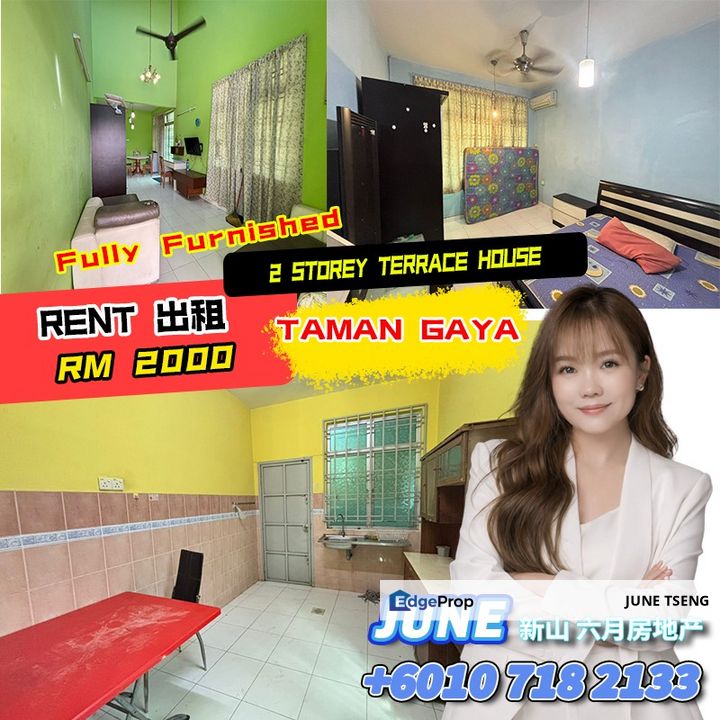 Taman Gaya - 2 Storey Terrace House For Rent, Johor, Ulu Tiram
