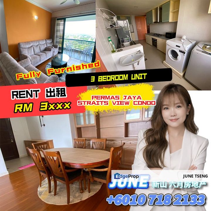 Straits View Condo 3 Bedroom Unit For Rent, Johor, Permas Jaya/Senibong
