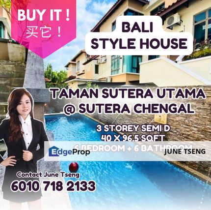 3 storey semi D sutera Utama, Johor, Skudai