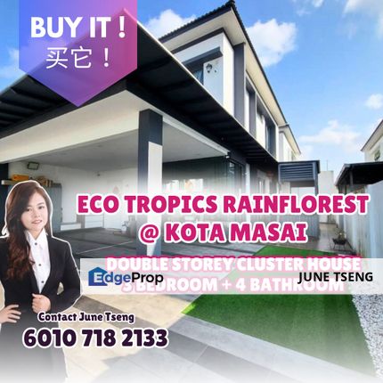 Double storey cluster house eco tropics, Johor, Pasir Gudang