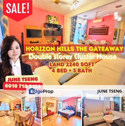 Horizon hills double storey cluster house, Johor, Nusajaya