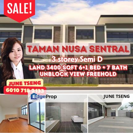 3 storey semi D nusa sentral , Johor, Nusajaya