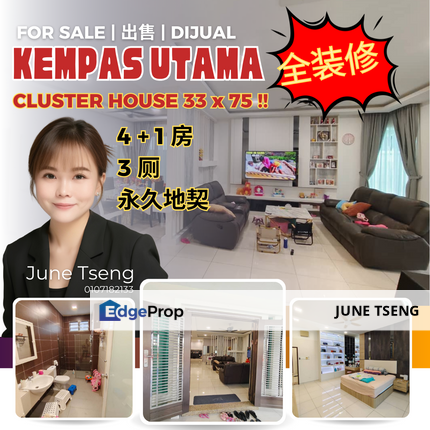 Double storey cluster kempas, Johor, Johor Bahru