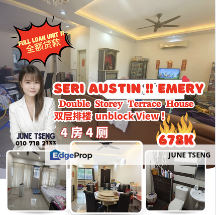 double storey full loan unit, Johor, Johor Bahru