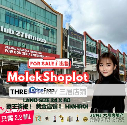 Molek high ROI shoplot , Johor, Johor Bahru