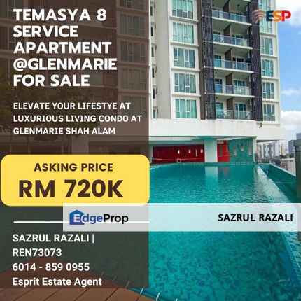 SALE : TEMASYA 8 SERVICE APARTMENT @GLENMARIE, SHAH ALAM, Selangor, Shah Alam