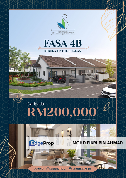 Rumah Pertama yang Berbaloi – Teres 1 Tingkat untuk Hidup Lebih Tenang, Perak, Sitiawan