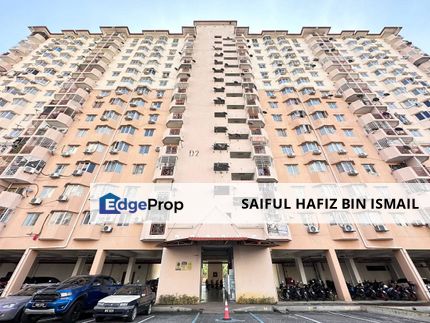 NIA1083(1047)- Pangsapuri Damai U4 Subang Bestari Shah Alam FACING POOL + PARTIALLY FURNISHED + RENOVATED   FOR SALE, Selangor, Subang Bestari
