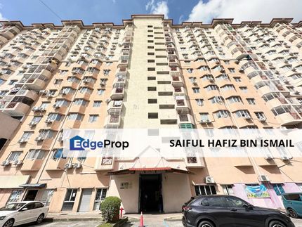 NIA1084(1047)-  Pangsapuri Damai U4 Subang Bestari Shah Alam TINGKAT 2 + TERMURAH + FACING POOL  FOR SALE, Selangor, Shah Alam