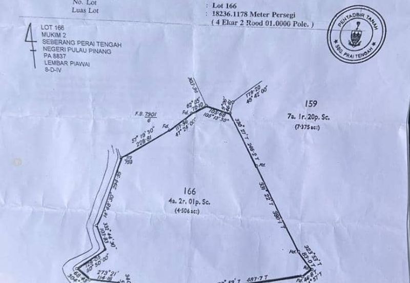 HMS003-TANAH KELAPA SAWIT 4.2 EKAR DI SUNGAI DUA SEBERANG PERAI TENGAH UNTUK DI JUAL