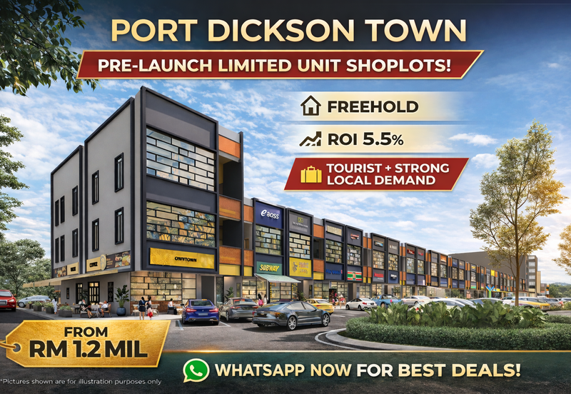 [5.5% ROI] Guarantee 100% Occupied !! Mature Area Shoplot