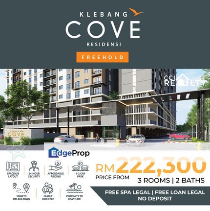 FREEHOLD ‼️ Residensi Klebang Cove, Melaka, Tanjong Kling