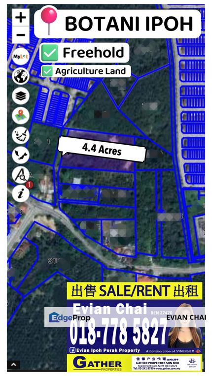 BOTANI Ipoh Freehold Land For Sale,Suitable For Development,Best Residential Area,Hot Area In Ipoh For Sale, Perak, Ipoh