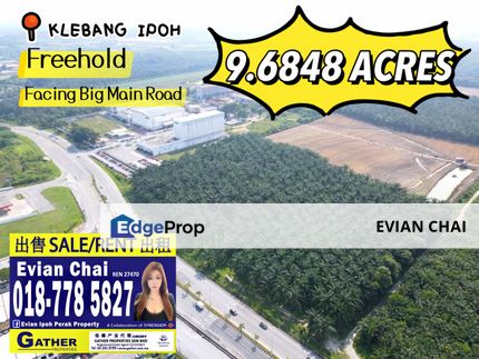 Klebang Ipoh Facing Big Main Road,Freehold Land,Suitable Development,Mature Resident Area Land For Sale , Perak, Chemor