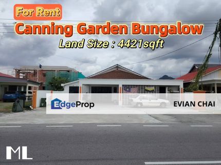 Canning Garden Hot Area Ipoh,Single Storey Bungalow Facing Main Road For Rent,Limited Unit, Perak, Ipoh