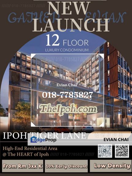 𝐁𝐫𝐚𝐧𝐝 𝐍𝐞𝐰 CONDOMINIUM 𝐀𝐭 𝐭𝐡𝐞 𝐇𝐞𝐚𝐫𝐭 𝐨𝐟 𝐈𝐩𝐨𝐡 𝐓𝐢𝐠𝐞𝐫𝐥𝐚𝐧𝐞,Limited Unit,Sale At 老虎巷, Perak, Kinta