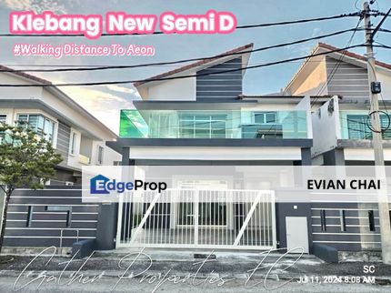 New Double Storey Semi D,Walking Distance To Aeon Mall,Klebang Ipoh Chemor For Sale , Perak, Kinta