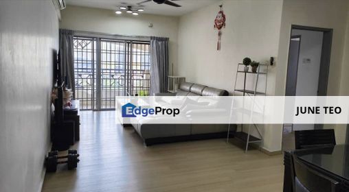 Strategic Location High Floor City View Partial Furnished Good Condition 3room Apt @ Prima Regency for Rent, Johor, Plentong