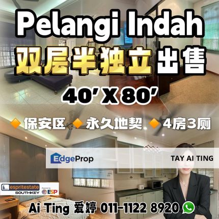 Double Storey Semi-D in Taman Pelangi Indah, Johor, Ulu Tiram
