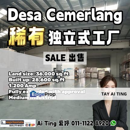 Desa Cemerlang Detached Factory, Johor, Ulu Tiram