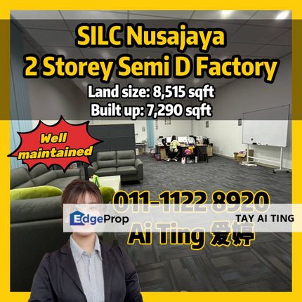 SILC Nusajaya 2 Storey Semi D Factory, Johor, Johor Bahru