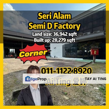 Seri Alam Semi D Factory Corner Lot, Johor, Masai