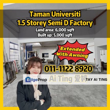 Taman Universiti Skudai Semi D Factory, Johor, Skudai