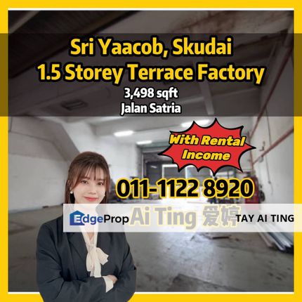 Sri Yaacob Skudai 1.5 Storey Terrace Factory, Johor, Skudai