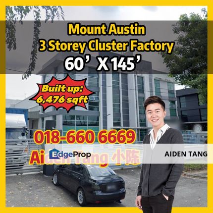 Mount Austin 3 Storey Cluster Factory, Johor, Johor Bahru