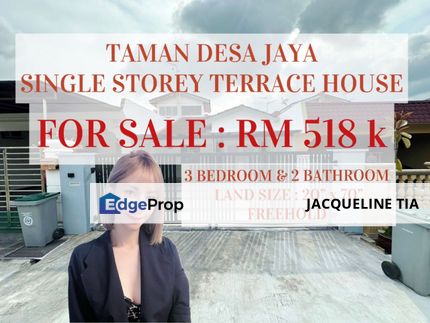 Fully Renovated Single Storey Terrace House at Taman Desa Jaya, Johor, Johor Bahru