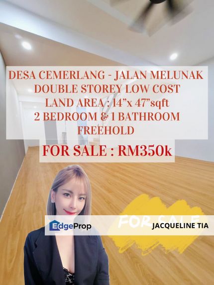 Desa Cemerlang Double Storey Low Cost For Sale , Johor, Ulu Tiram