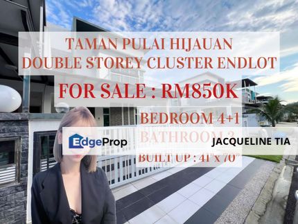 Double Storey Cluster House End Lot For Sale , Johor, Kangkar Pulai