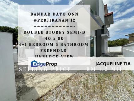 Bandar Dato Onn Semi Detached For Sale, Johor, Johor Bahru