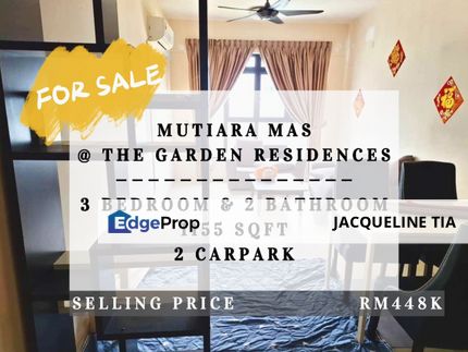 Apartment The Garden Residences@Mutiara Mas For Sale, Johor, Skudai