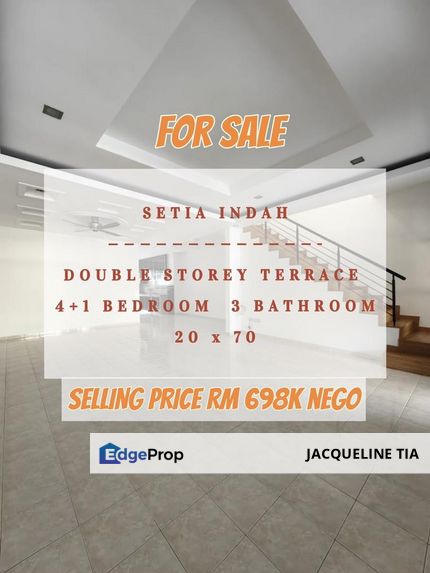 Taman Setia Indah Terrace House For Sale (Full Loan), Johor, Johor Bahru