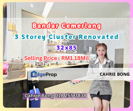 Bandar Cemerlang 3 Storey Cluster Renovated, Johor, Ulu Tiram