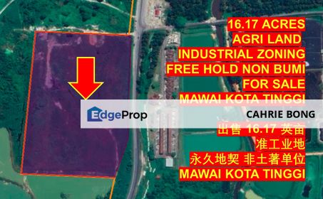 Mawai, Kota Tinggi Freehold Industrial Zoning Agriculture land For Sale, Johor, Kota Tinggi