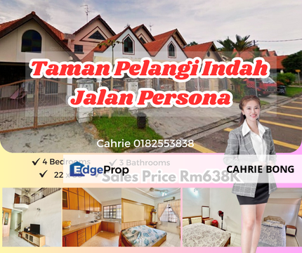 Pelangi Indah Jalan Persona 1.5 Storey Terrace For Sales, Johor, Ulu Tiram