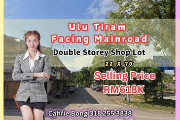 Ulu Tiram Facing Mainroad 2 Storey Shoplot For Sales