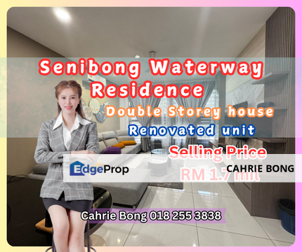 Senibong Waterway Residence Double Storey house Renovated unit For Sales, Johor, Masai