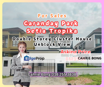 Caranday Park at Setia Tropika Double Storey Cluster House Unblock View, Johor, Johor Bahru