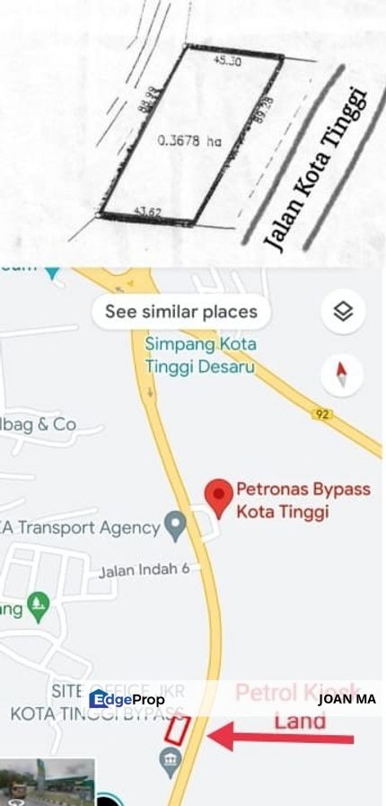 Jalan Kota Tinggi Petro Kiosk Land, Johor, Kota Tinggi