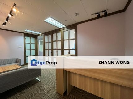 Fully fitted office at Menara Olympia Jalan Raja Chulan KL CBD For Rent column free layout, Kuala Lumpur, KLCC