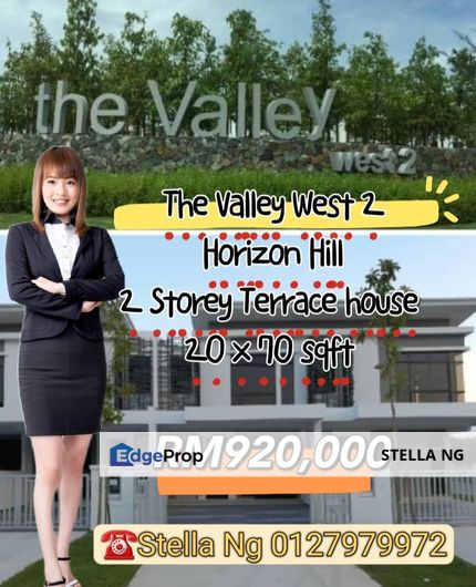 The Valley West 2 Horizon hill Double Storey Terrace For sale🔹️, Johor, Horizon Hills