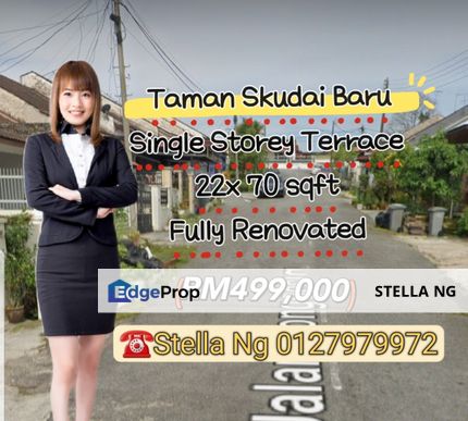 Taman Skudai Baru @ Jalan Ronggeng Single Storey Terrace house For Sale🔹️, Johor, Skudai