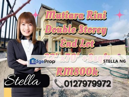 ❗ For Sale❗ Taman Mutiara Rini @ Jalan Bakti  Double Storey end lot , Johor, Skudai